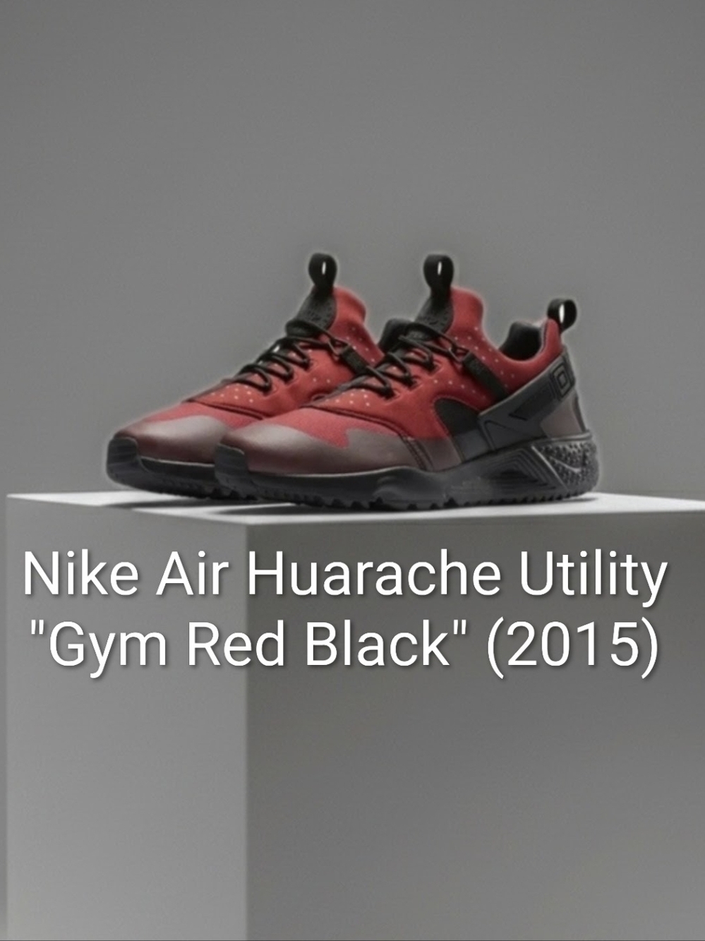 Nike Air Huarache Utility "Gym Red Black" (2015) Mens 13 EUC